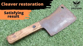 Vintage butcher's Cleaver restoration.