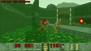 Doom 1993 E1M6 (Central Processing) Nightmare 100% Items, kills, and secrets.