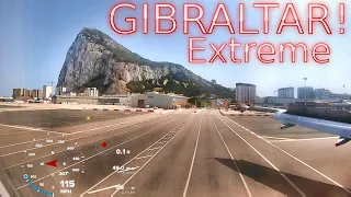 Extreme Airports - Crosswind Landing into Gibraltar