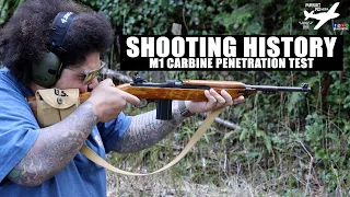 M1 Carbine Penetration Test | Shooting History #ww2 #wwii #history #firearms #dday