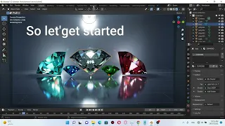 Blender 3.2 tutorial : how to make 3d diamond