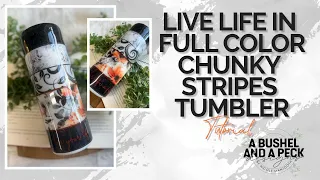 LIVE LIFE IN FULL COLOR - CHUNKY STRIPES TUMBLER tutorial