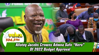 Allotey Jacobs Crowns Adwoa Safo “Hero” Of 2022 Budget Approval