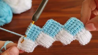 Super Easy Tunisian Knitting Pattern Baby Blanket - Tunus ve Tığ işi Gösterişli Örgü Modeli..