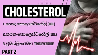 HDL,LDL,Triglyceride - sinhala explanation | හොඳ කොලෙස්ටරෝල් | නරක කොලෙස්ටරෝල් | ට්‍රයිග්ලිසරයිඩ