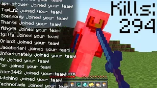Minecraft UHC but if you ELIMINATE a player, they join your TEAM.