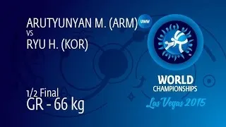 1/2 GR - 66 kg: H. RYU (KOR) df. M. ARUTYUNYAN (ARM), 4-4