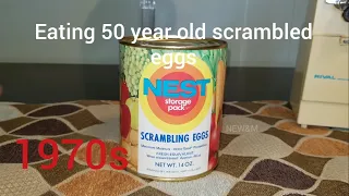 Eating 50 Year Old Scrambled Eggs In a Can