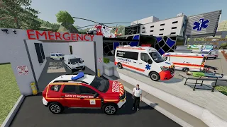 Unité d'urgence médicale intervient sur 5 blessés graves (Transport en civière à l'hôpital) | FS 22