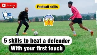 How To Beat A Defender With Your First Touch In Soccer | How To Beat Any Defender In Soccer Football