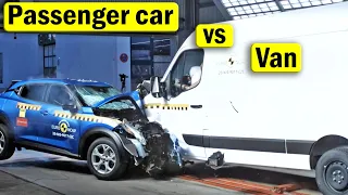 Passenger car vs Van Crash test - Nissan Juke vs Nissan NV400