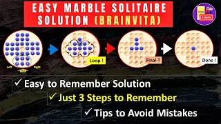 How To Solve A Marble Solitaire | Peg Solitaire | Brainvita