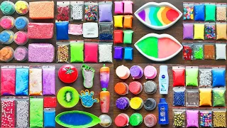 SLIME MIXING 🟢🟠 WITH CLAY & MORE 1 HOUR SLIME-ASMR VIDEO