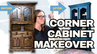 Corner Cabinet Makeover | Thrift Furniture Flip