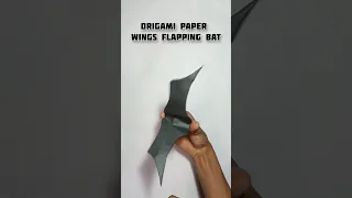 Origami paper wings flapping bat 😱🦇 how to make paper flapping bat easy #shorts #trending #viral