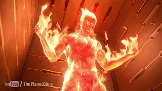 Chris Evans (Human Torch) Increasing his temperature as the supernova | Fantastic Four (2005 movie)