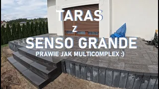 Jak zrobiliśmy Taras z kostki Senso Grande. Bloki schodowe, palisada Zen:) #brukarzbydgoszcz #paving