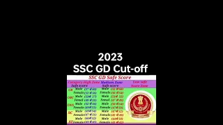 SSC GD Cut-off2023। SSC GD Safe Score।Male/Female Cut-off।UR OBC SC ST CUT-OFF।#sscgd #cutoff #vairl
