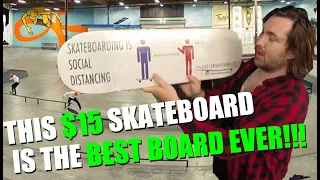 $15 SKATEBOARD IS THE BEST BOARD I'VE EVER SKATED!?!?!?!  * Skateboard Review*