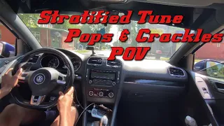 MK6 GTI STRATIFIED TUNE POPS & CRACKLES POV!