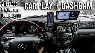 Add Wireless Carplay And A DashCam To ANY Car In 5 Minutes for under $200 - Carpuride W903