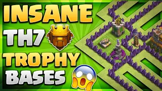 INSANE 2018 TOP 3 TH7 TROPHY BASE DESIGNS/DEFENSIVE STRATEGY - Clash Of Clans