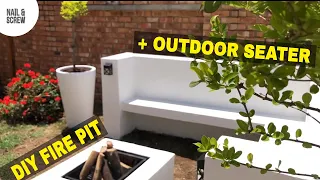 DIY FIRE PIT & OUTDOOR SEATER Series l How to BUILD using CONCRETE l Part 1