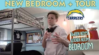 It's Ryan's NEW Bedroom TOUR: Tween Boy Transforms Sister's Room Into Locker Room Style Bedroom