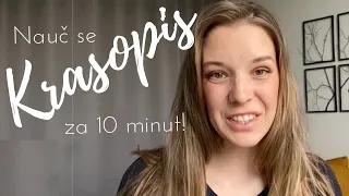 Naučte se KRASOPIS / ZÁKLADY KALIGRAFIE za 10 min v tomto videu