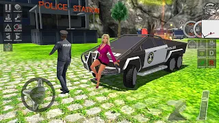 Tesla Polis Arabası - Polis Sireni - Offroad Tesla Polis Arabası Simülatörü - Android Gameplay