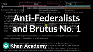 Anti-Federalists and Brutus No. 1 | US government and civics | Khan Academy