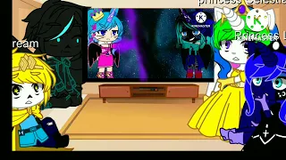 Nightmare, Dream, Celestia, and Luna react to videos about my Oc||(2/2)||{•Raya~Chan•}