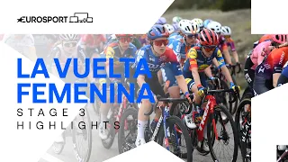 STORMING SPRINT! 🚴‍♀️💨 | La Vuelta Femenina Stage 3 Highlights | Eurosport Cycling