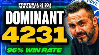 96% Win Rate! | De Zerbi's DOMINANT 4-2-3-1 FM23 Tactics!