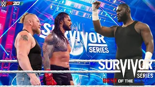 WWE November 3, 2021 - Roman Reigns & Brock Lesnar vs Omos Jordan Omogbehin : Survivor Series 2021
