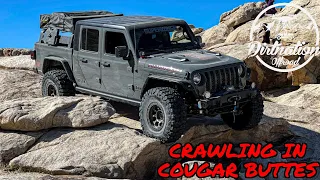 Built Gladiator, Tundra and Monster 4Runner hitting hard lines in Cougar Buttes!