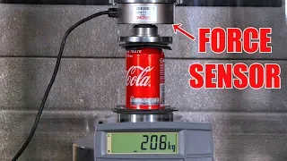 How Much Weight Can a Soda Can Hold? Hydraulic Press Test