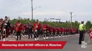 Community members and RCMP officers honour slain in Moncton