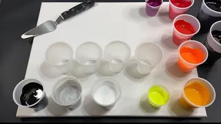 Acrylic Pouring: Big Multiple Traveling Ring Pour inspired by Star Wars - Unique Fluid Art