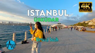 ⁴ᴷ⁵⁰  🇹🇷 Walking Through Istanbul Bosphorus in Üsküdar.(ISTANBUL WALK)