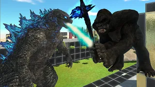 Godzilla VS Kong 2021 The battles! - Animal Revolt Battle Simulator