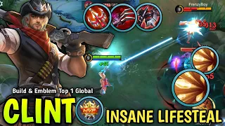 Clint Insane Lifesteal Build with Best Emblem For S23 100% DAMAGE BRUTAL - Build Top 1 Global Clint