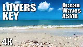 Gentle Ocean Waves for Relaxation ASMR, Lovers Key Beach, Fort Myers Beach Florida, Calming Ambience