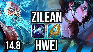 ZILEAN vs HWEI (MID) | 6/0/5, 1200+ games, Dominating | KR Master | 14.8