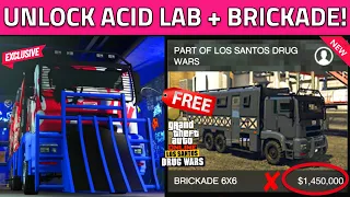 How to Get FREE MTL Brickade 6x6 & Unlock Acid Lab Business in GTA 5 Online! NEW Acid Lab Vehicle