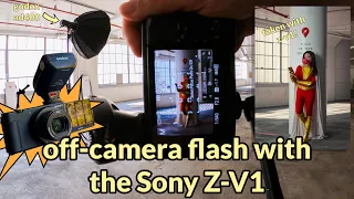 Can you do a professional photoshoot with a Sony Z-V1? (OFF-CAMERA FLASH!)