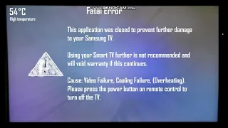 2017 Samsung Smart TV overheating killscreen remake