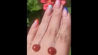 Серьги протяжки с  сердоликом 🌺1650р🌺 #аметистнатуральный #сердолик