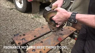 How to strip and rebuild a seized Nato swivel tow hitch pintle for a Land Rover