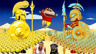 SHINCHAN PLAY STICK WAR BATTLE AND DESTROY ENEMIES CATSLE WITH FRANKLIN | DREAM SQUAD OP